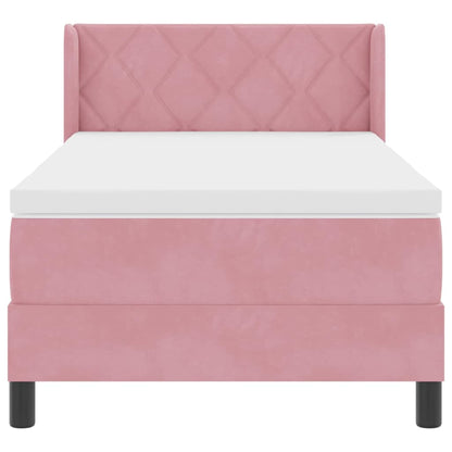 Boxmadras Med Madras Sort 100x200 Cm Fløjl Lyserød 100 X 200 Cm - Billede 8