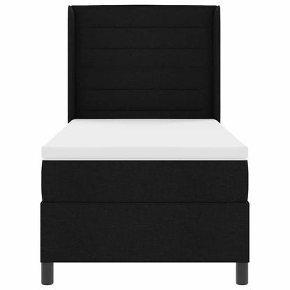 Box Spring Seng Med Madras Sort 100 X 200 Cm Stof - Billede 8