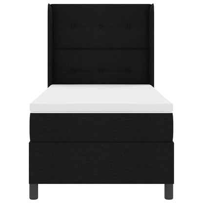 Box Spring Seng Med Madras Sort 100 X 200 Cm Stof - Billede 8