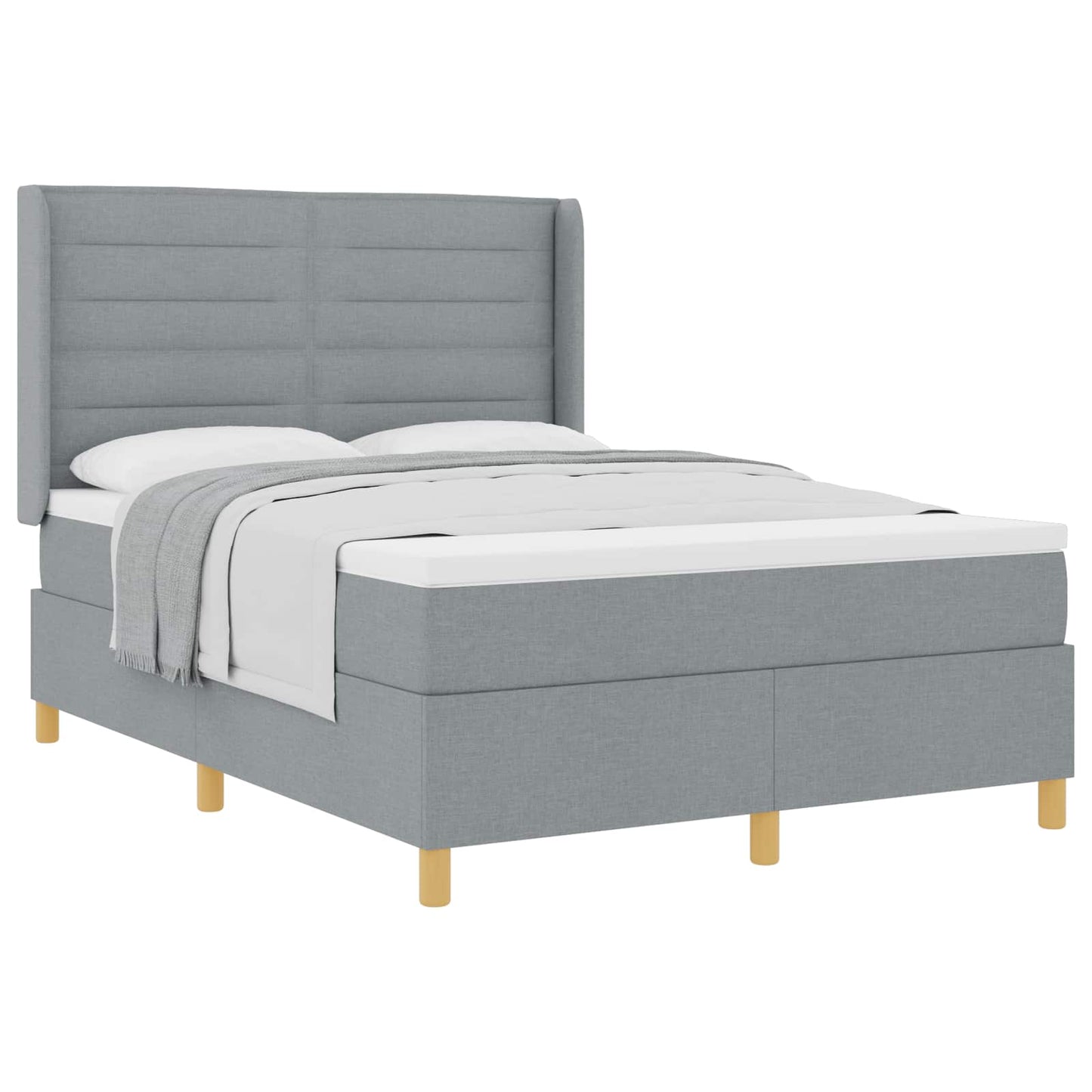 Box Spring Seng Med Madras Stof - Billede 2