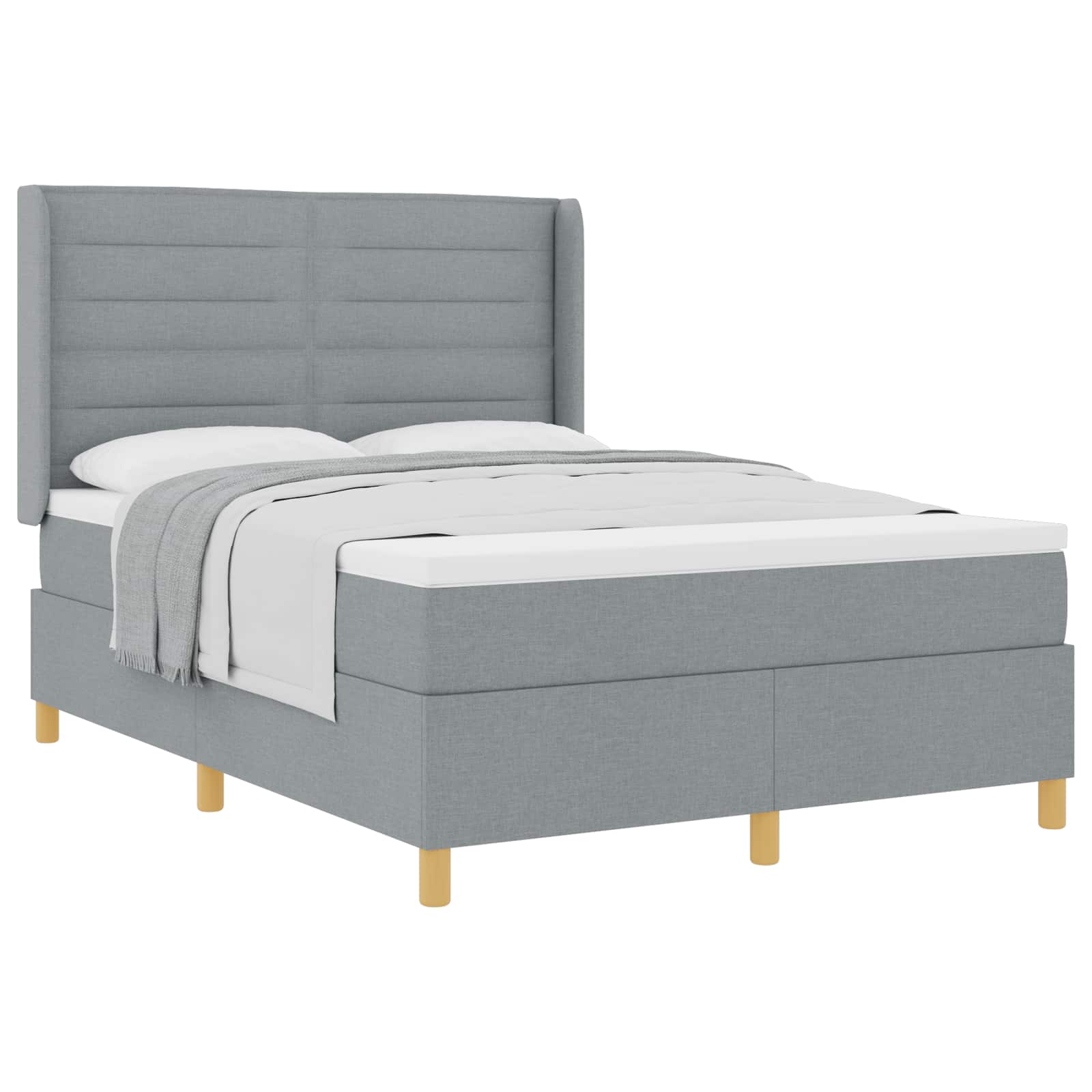 Box Spring Seng Med Madras Stof - Billede 2