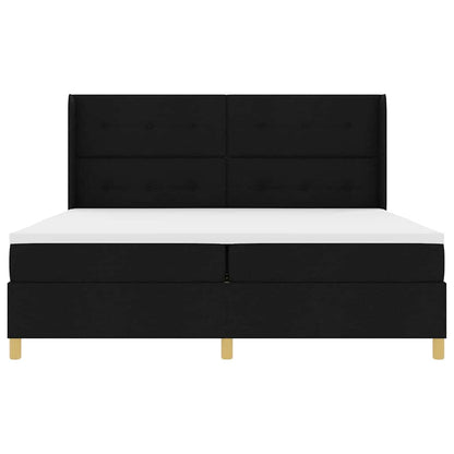 Boks-madrasseng Med Madras Sort 200 X 200 Cm Stof - Billede 5