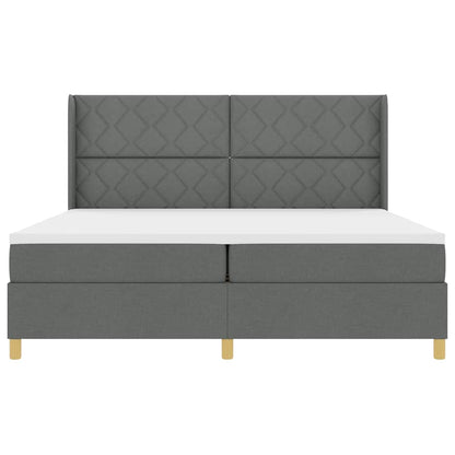 Boks-madrasseng Med Madras Mørkegrå 200 X 200 Cm Stof - Billede 6