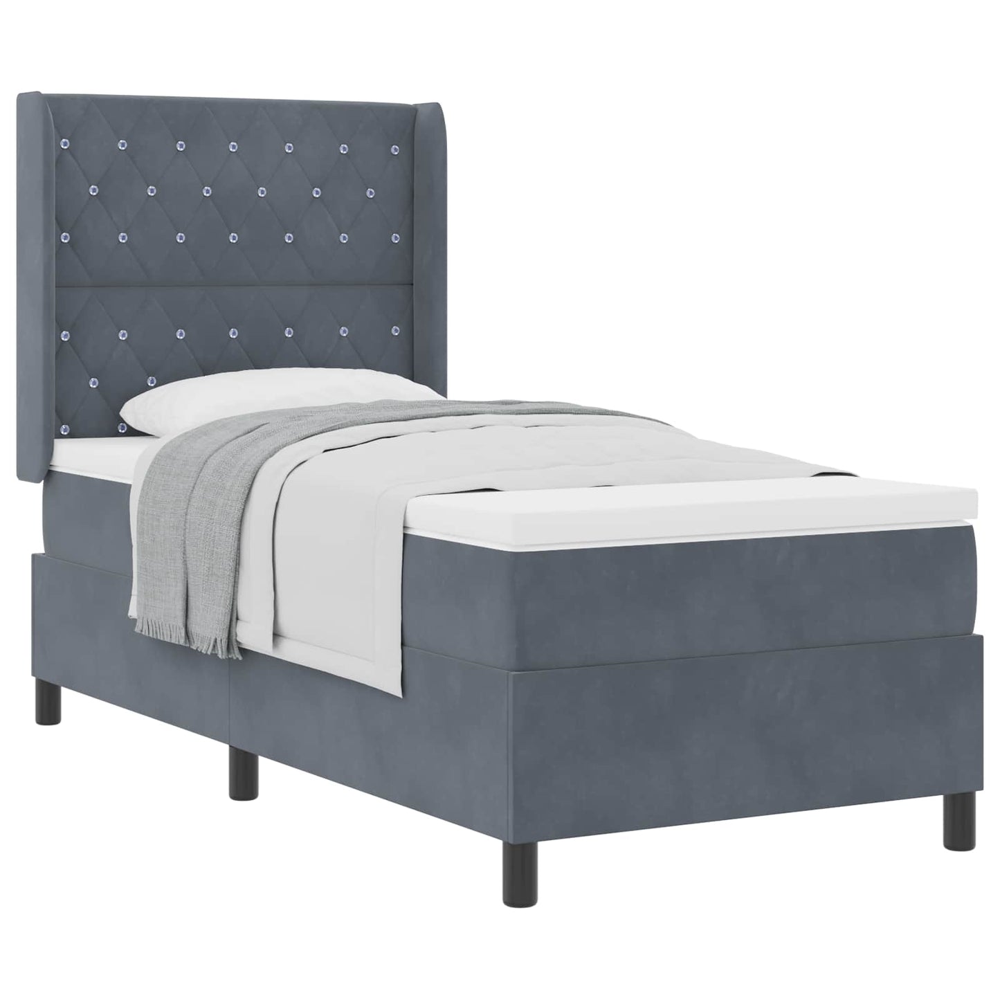 Box Spring Seng Med Madras Fløjl - Variant 3341931