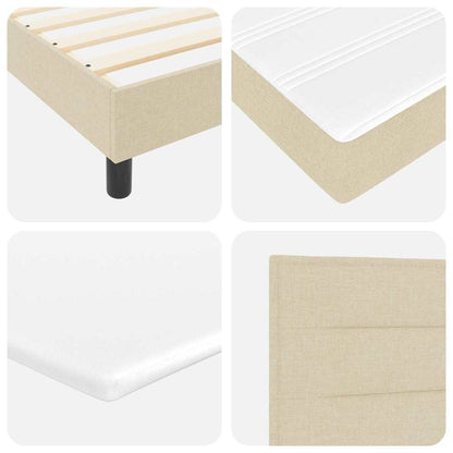 Box Spring Seng Med Madras Creme 80 X 200 Cm Stof - Billede 12