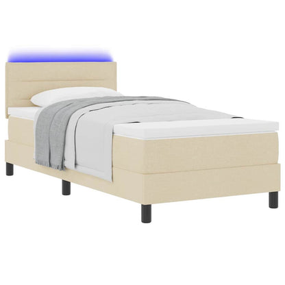 Box Spring Seng Med Madras Med LED Stof - Billede 3