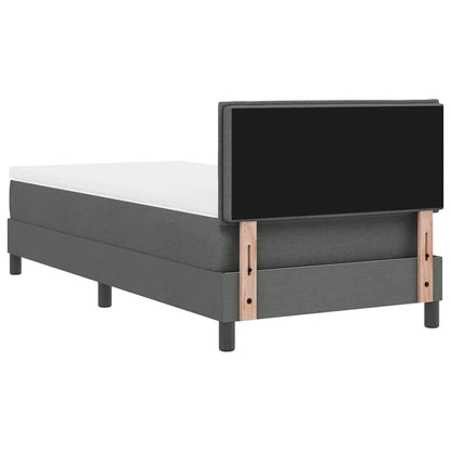 Box Spring Seng Med Madras Mørkegrå 90 X 190 Cm Stof - Billede 10