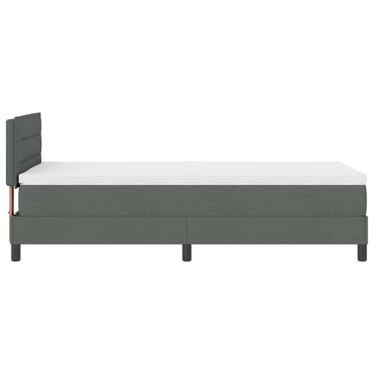 Box Spring Seng Med Madras Mørkegrå 90 X 200 Cm Stof - Billede 9