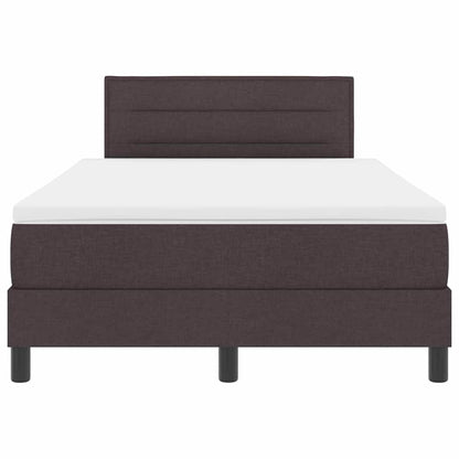 Box Spring Seng Med Madras Mørk Brun 120 X 200 Cm Stof - Billede 8