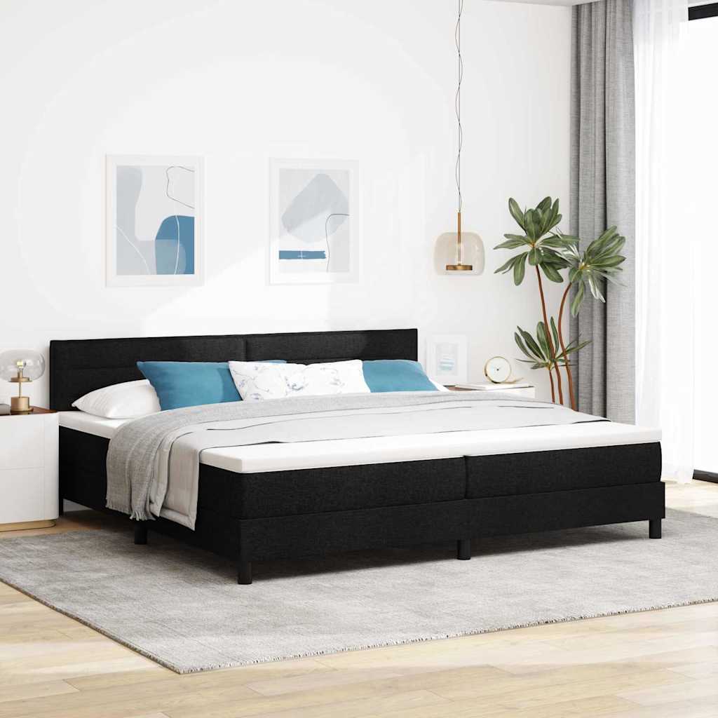 Box Spring Seng Med Madras Med LED Stof - Variant 3342158