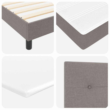 Box Spring Seng Med Madras Gråbrun 80 X 200 Cm Stof - Billede 11