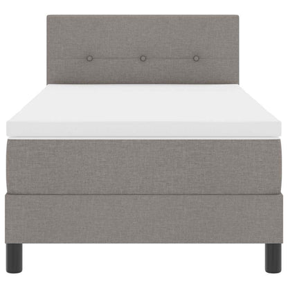 Box Spring Seng Med Madras Gråbrun 80 X 200 Cm Stof - Billede 8