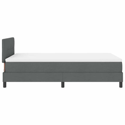 Box Spring Seng Med Madras Mørkegrå 120 X 190 Cm Stof - Billede 9