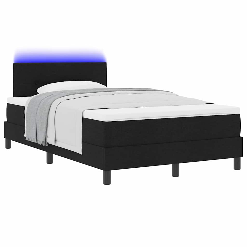 Box Spring Seng Med Madras Sort 120 X 190 Cm Stof - Billede 3