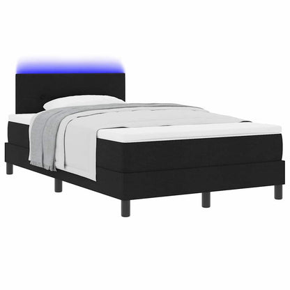 Box Spring Seng Med Madras Sort 120 X 190 Cm Stof - Billede 3
