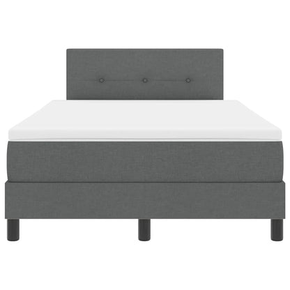 Box Spring Seng Med Madras Mørkegrå 120 X 200 Cm Stof - Billede 9
