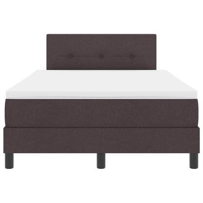 Box Spring Seng Med Madras Mørk Brun 120 X 200 Cm Stof - Billede 8