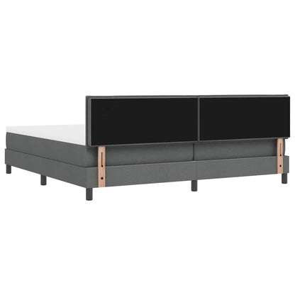 Box Spring Seng Med Madras Mørkegrå 200 X 200 Cm Stof - Billede 10