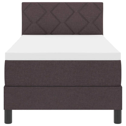 Box Spring Seng Med Madras Mørk Brun 80 X 200 Cm Stof - Billede 9