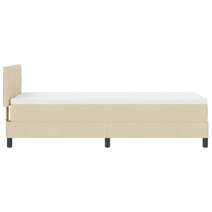 Box Spring Seng Med Madras Creme 80 X 200 Cm Stof - Billede 10