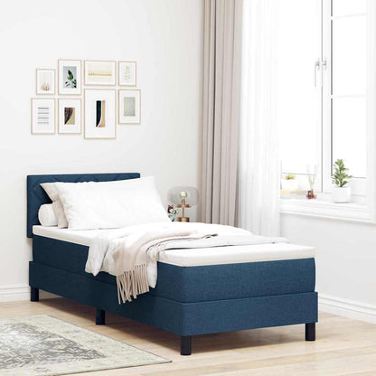 Box Spring Seng Med LED-lysstrimler Stof - Hovedbillede