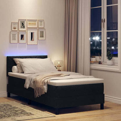 Box Spring Seng Med Pude Med Hovedgærde Stof - Billede 5