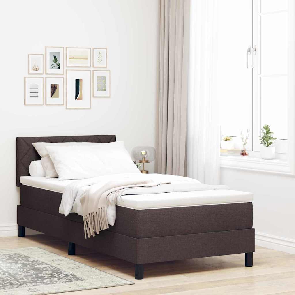 Box Spring Seng Med LED-lysstrimler Stof - Variant 3342264