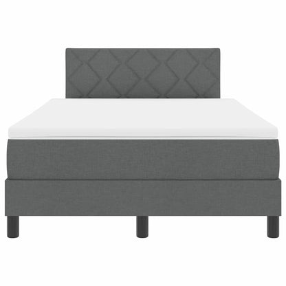 Box Spring Seng Med Madras Mørkegrå 120 X 190 Cm Stof - Billede 9