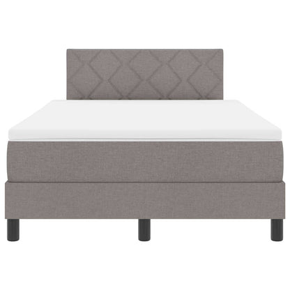 Box Spring Seng Med Madras Gråbrun 120 X 190 Cm Stof - Billede 9