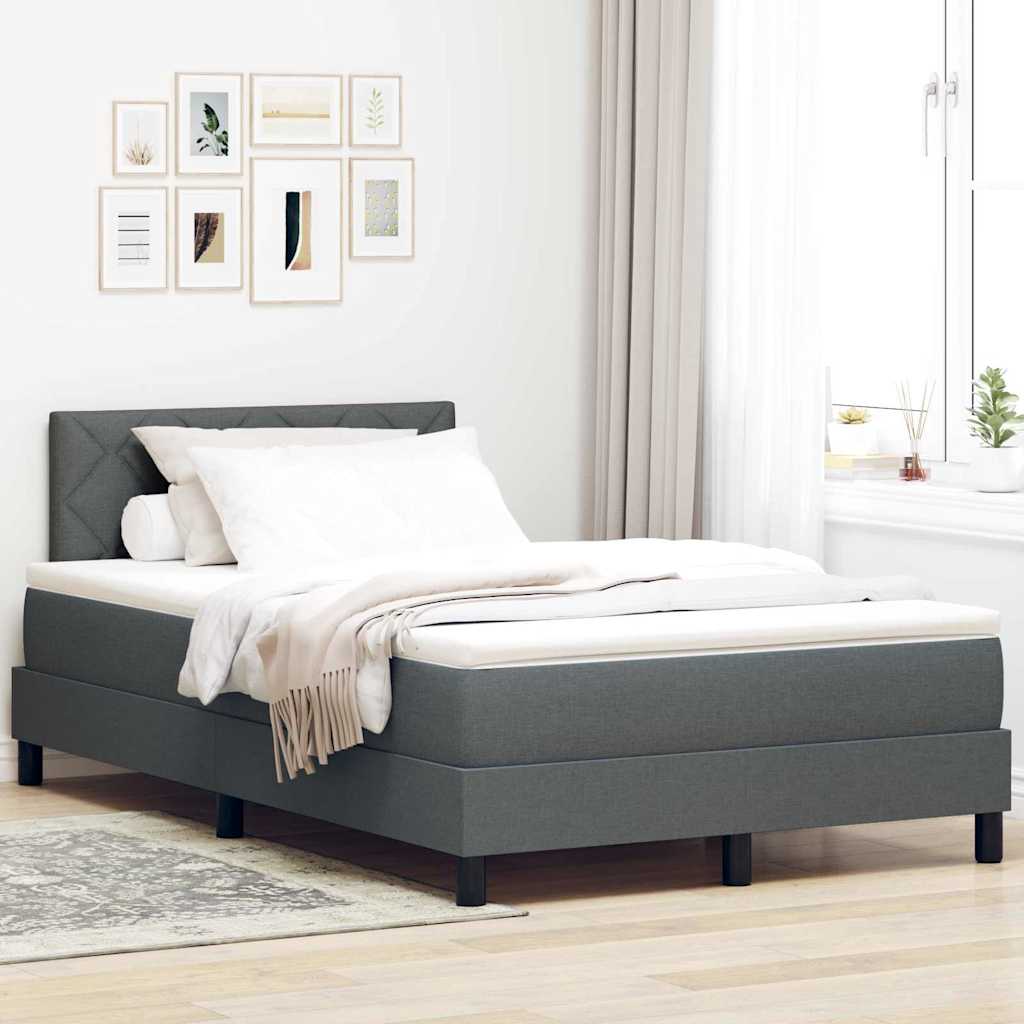 Box Spring Seng Med LED-lysstrimler Stof - Variant 3342276