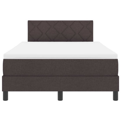 Box Spring Seng Med Madras Mørk Brun 120 X 200 Cm Stof - Billede 8