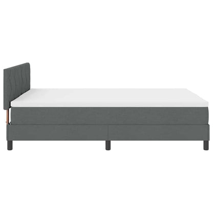 Box Spring Seng Med Madras Mørkegrå 140 X 200 Cm Stof - Billede 9