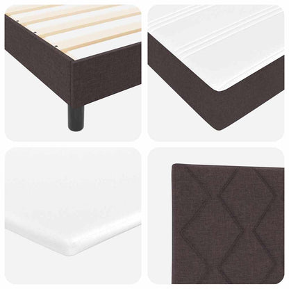 Box Spring Seng Med Madras Mørk Brun 180 X 200 Cm Stof - Billede 11