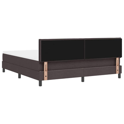 Box Spring Seng Med Madras Mørk Brun 180 X 200 Cm Stof - Billede 10