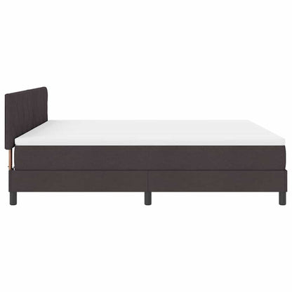 Box Spring Seng Med Madras Mørk Brun 180 X 200 Cm Stof - Billede 9