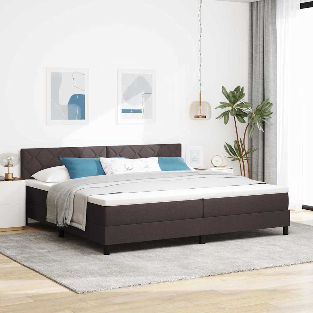 Box Spring Seng Med Madras Med LED Stof - Variant 3342313