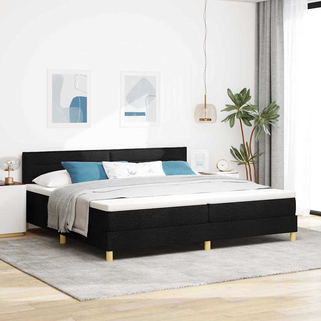 LED Box Spring Bed Med LED-lysstrimler Stof - Variant 3342389