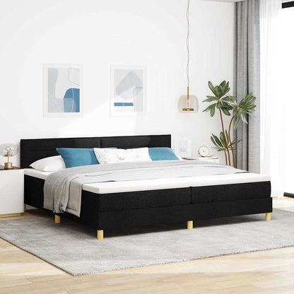 LED Box Spring Bed Med LED-lysstrimler Stof - Variant 3342389