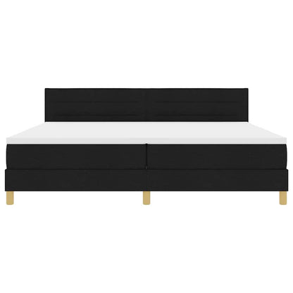 Box Spring Seng Med Madras Sort 200 X 200 Cm Stof - Billede 9