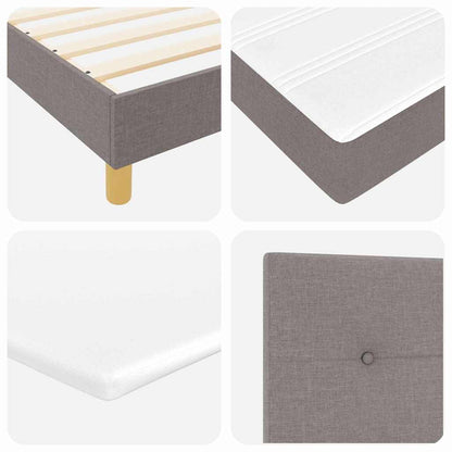 Box Spring Seng Med Madras Gråbrun 80 X 200 Cm Stof - Billede 11