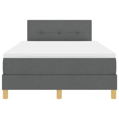 Box Spring Seng Med Madras Mørkegrå 120 X 190 Cm Stof - Billede 9