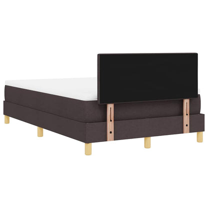 Box Spring Seng Med Madras Mørkebrun 120 X 190 Cm Stof - Billede 10
