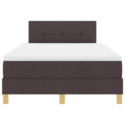 Box Spring Seng Med Madras Mørkebrun 120 X 190 Cm Stof - Billede 8