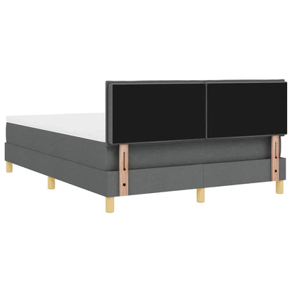 Box Spring Seng Med Madras Mørkegrå 160 X 200 Cm Stof - Billede 10