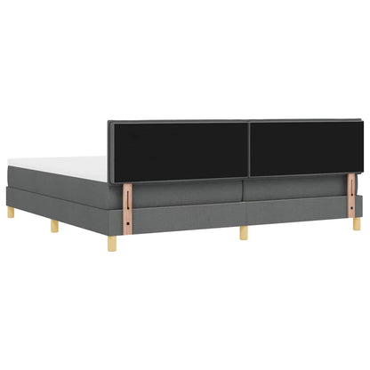 Box Spring Seng Med Madras Mørkegrå 200 X 200 Cm Stof - Billede 10