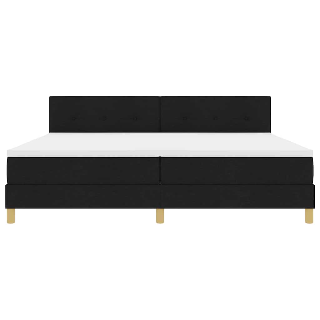 Box Spring Seng Med Madras Sort 200 X 200 Cm Stof - Billede 9