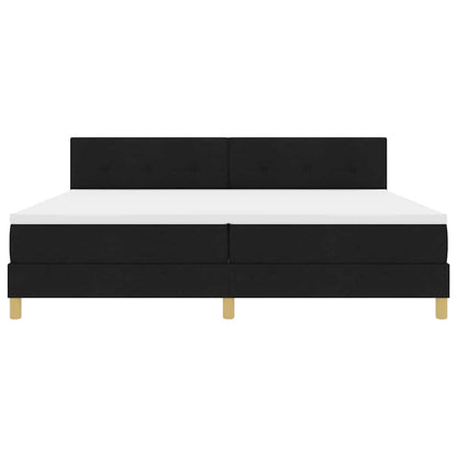 Box Spring Seng Med Madras Sort 200 X 200 Cm Stof - Billede 9