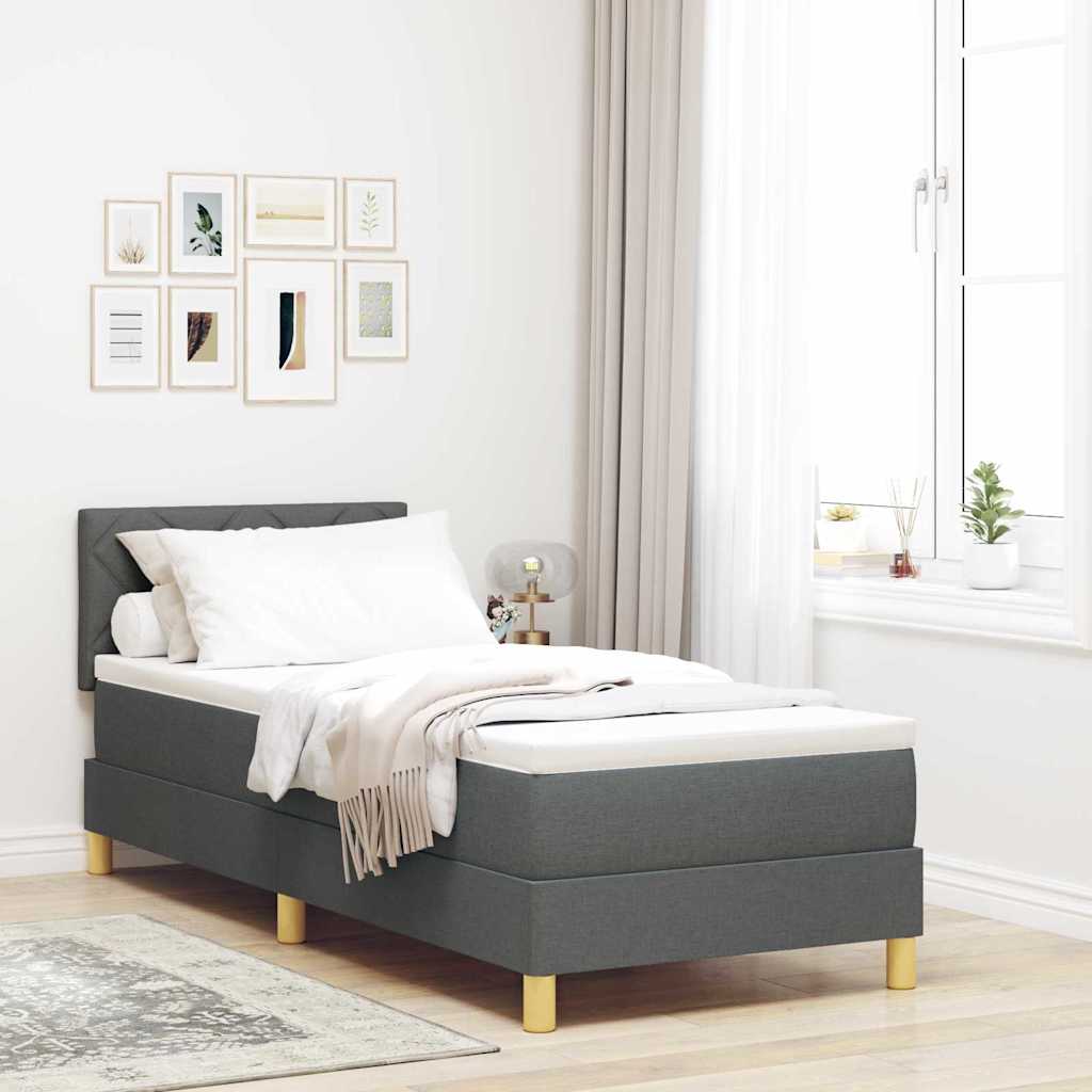 LED Box Spring Bed Med Pude Stof - Hovedbillede