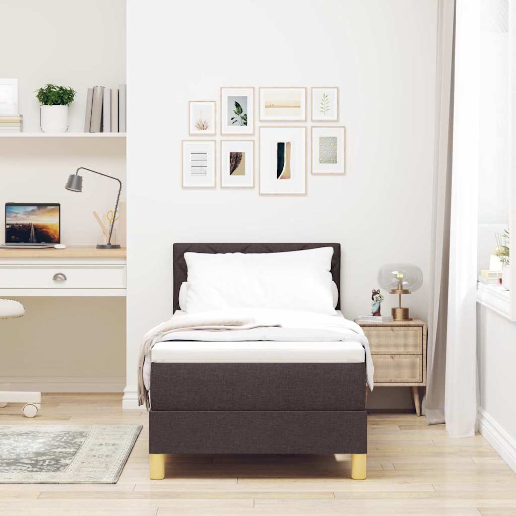 LED Box Spring Bed Med Hovedgærde Stof - Billede 4