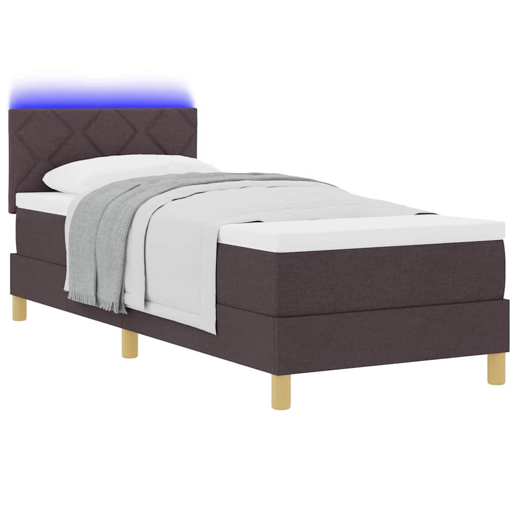LED Box Spring Bed Med Hovedgærde Stof - Billede 3